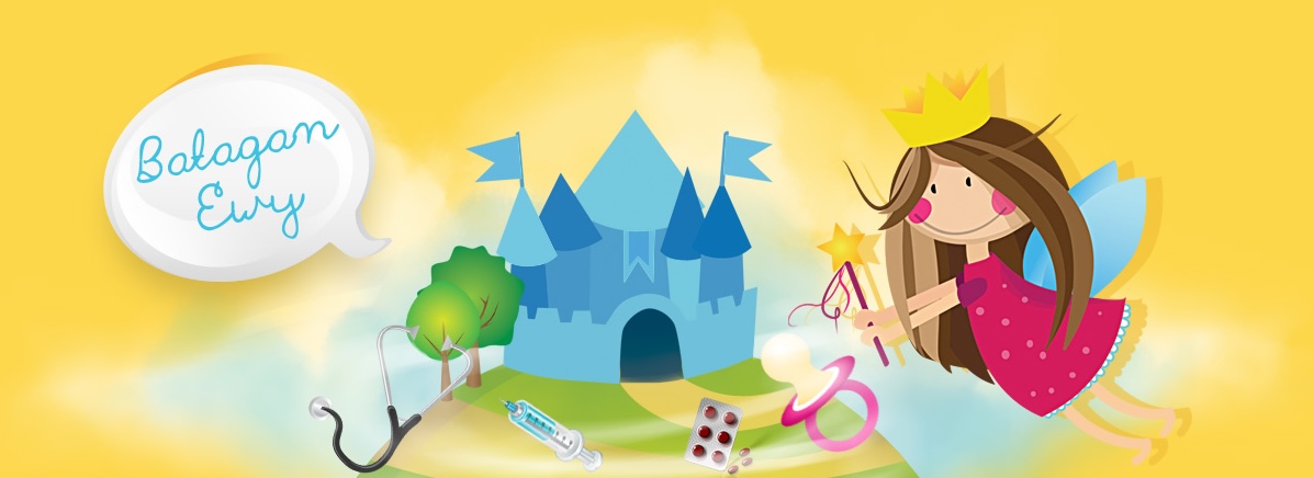 Bajkowa ilustracja: wróżka z różdżką, zamek i magiczne elementy